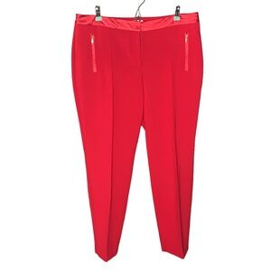 CHICO's ULTIMATE FIT Dressy Red Stretch Ankle Pants Size 2.5